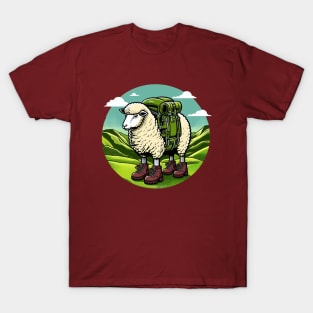 Hiking Sheep Pop Art T-Shirt